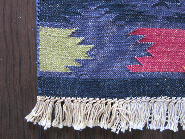 インドコットンラグ,手織り