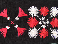 モン族　手刺繍布ボーダー